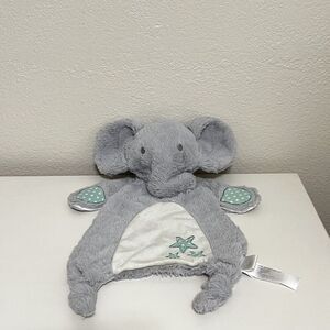 Animal Adventure Gray Elephant Security Blanket Lovey Lovie Flat Plush Blankie